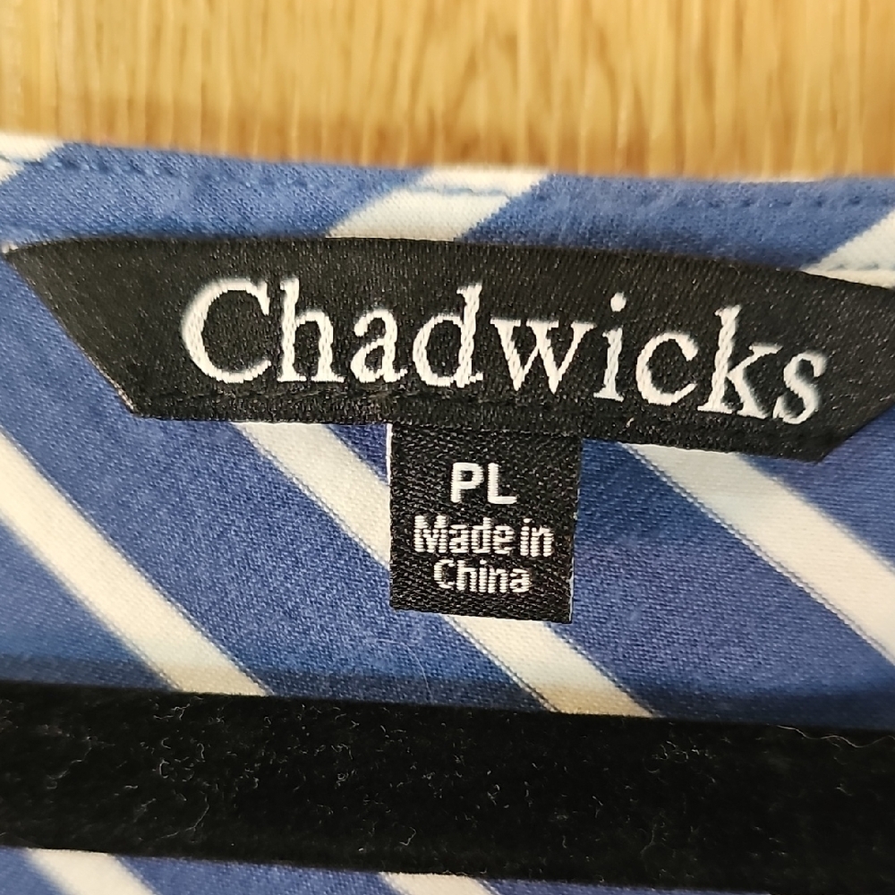 Chadwicks Navy and White Maxi Dress - Picture 2 of 7